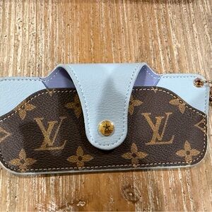 Designer Blue and Brown Monogram Key Holder